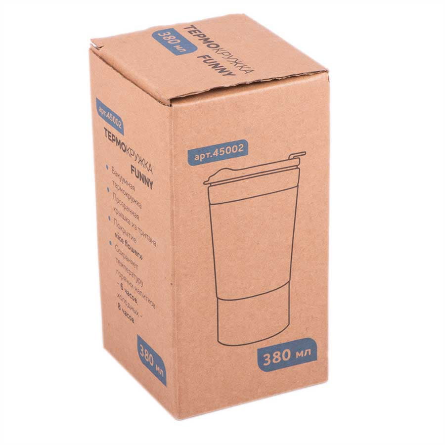 Термокружка вакуумная FUNNY, синий-4