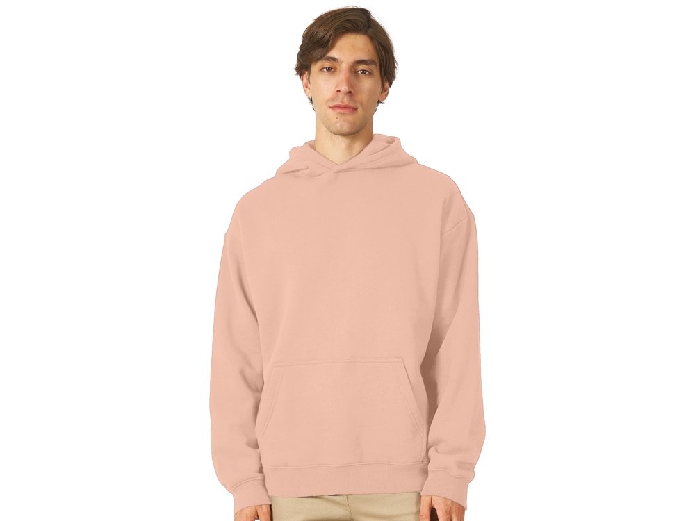 Толстовка с капюшоном оверсайз Berlin унисекс, лосось-1