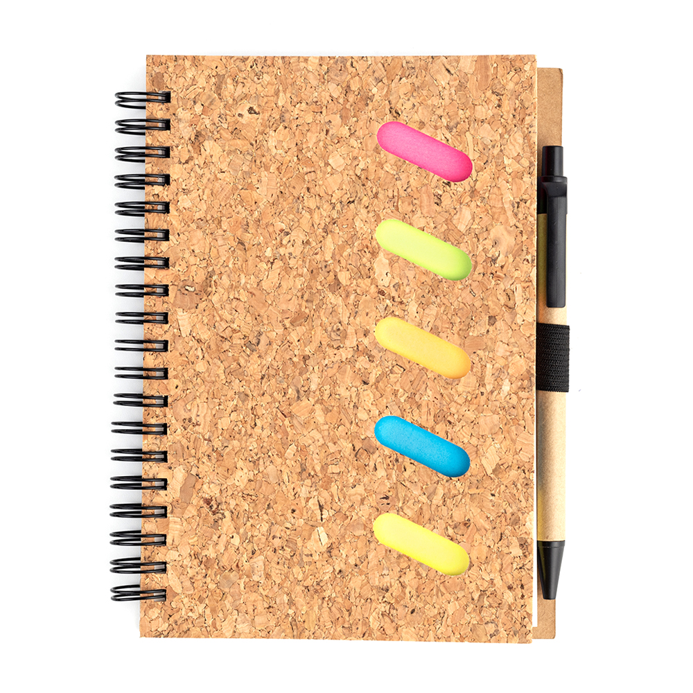 Блокнот Гарольд со стикерами и шариковой ручкой, Черный-5