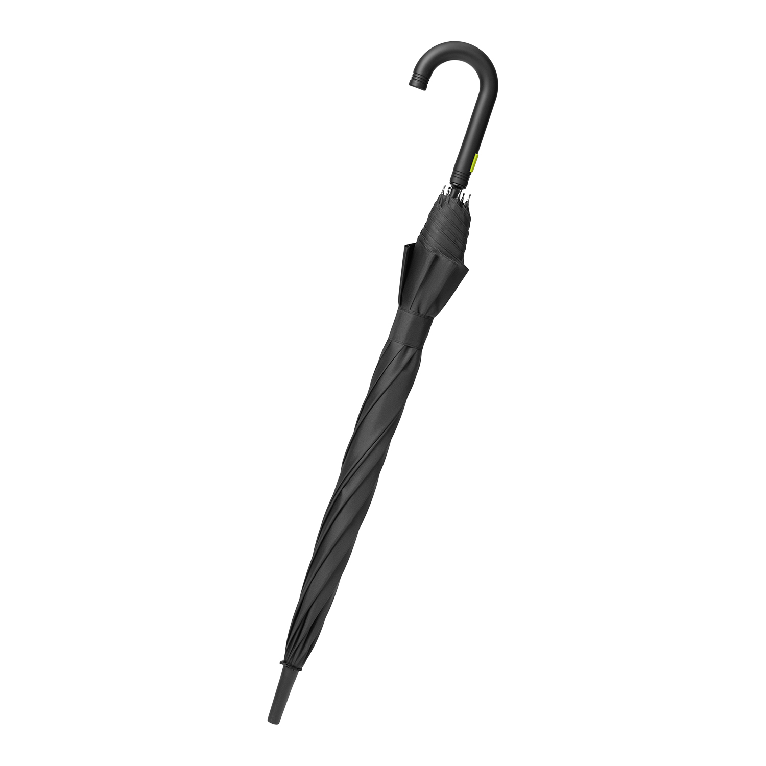 Зонт-трость Quantum, черный/салатовый-3