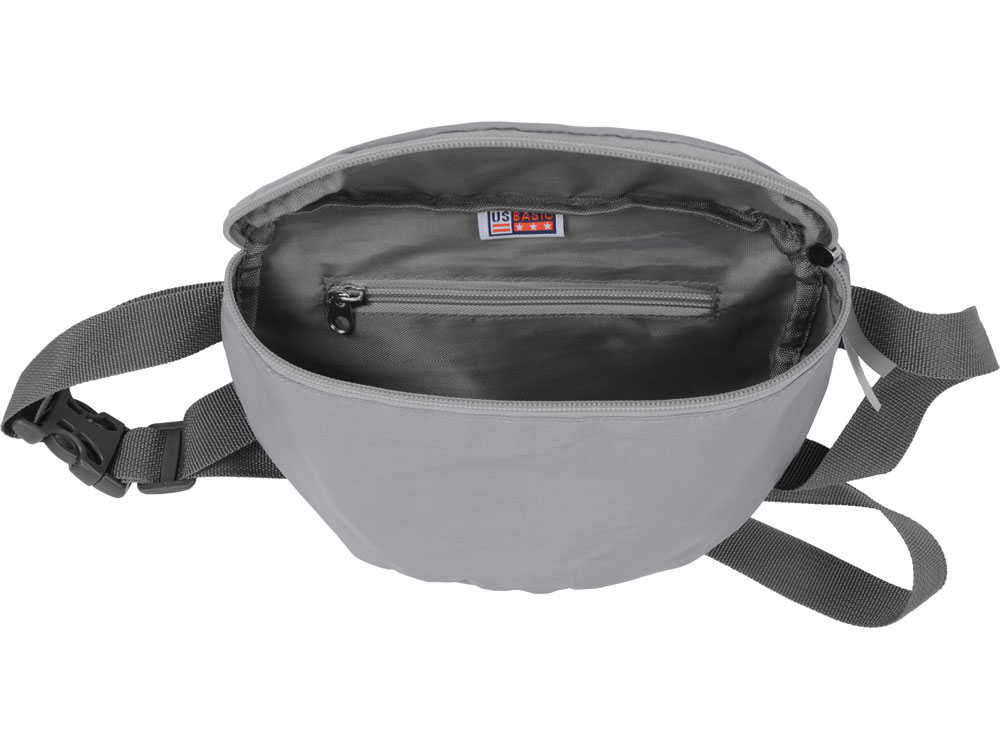 Светоотражающая сумка на пояс Reflector, серебристый-2