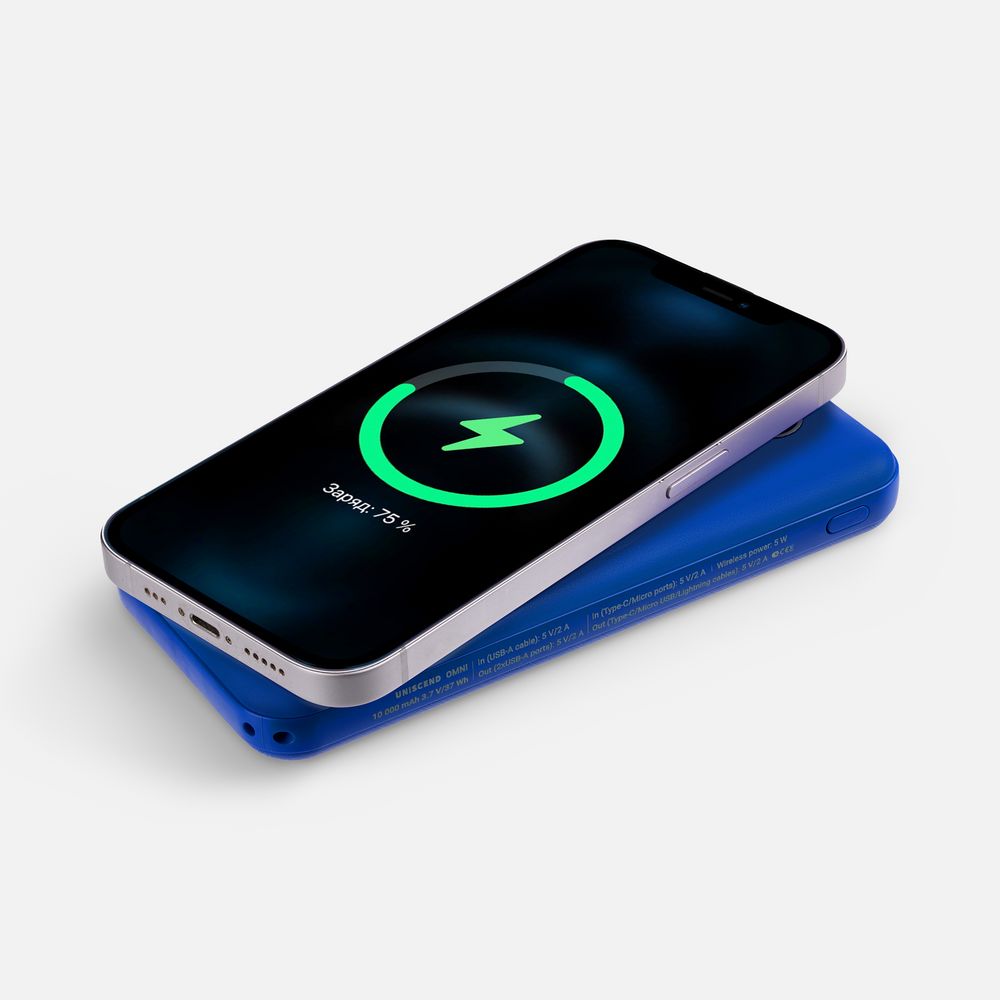 Аккумулятор Omni Qi 10000 мАч, ver.2, синий-9