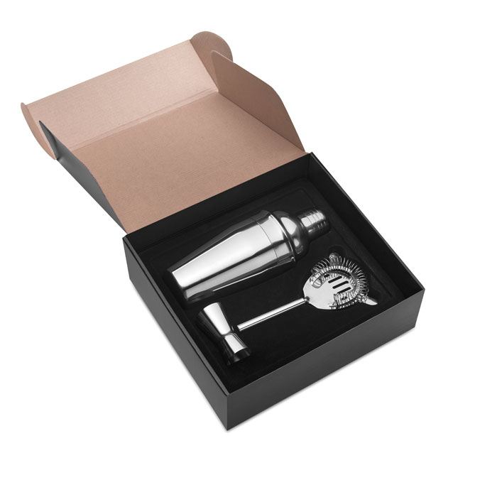 Набор для приготовления коктейлей, серебряный-6