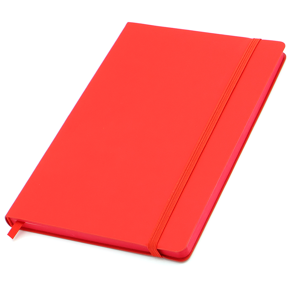 Ежедневник A5 недатированный Dante в мягком переплёте софт-тач, Красный-0
