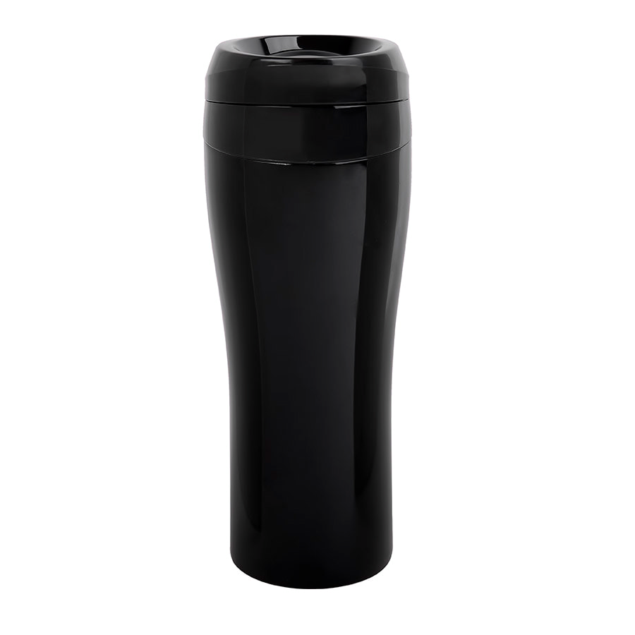 Термокружка вакуумная CLICK, 400 мл, черный-0