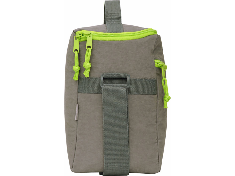 Изотермическая сумка-холодильник Neo Classic c контрастной молнией, серый/зеленое яблоко-6