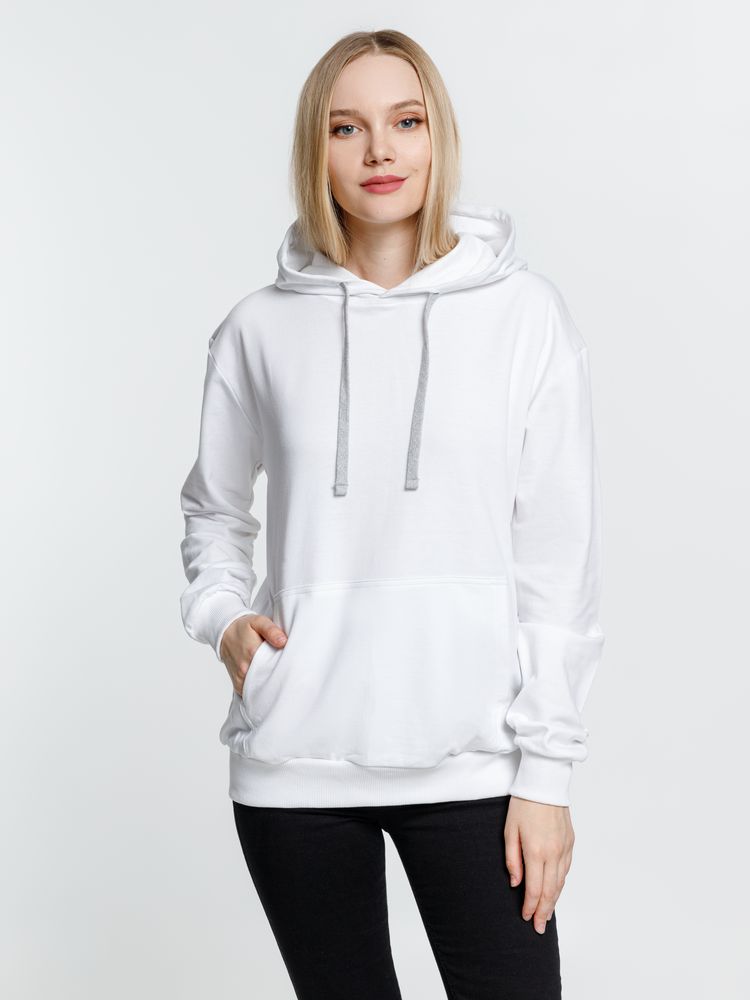 Толстовка с капюшоном Kirenga, белая (белоснежная)-4