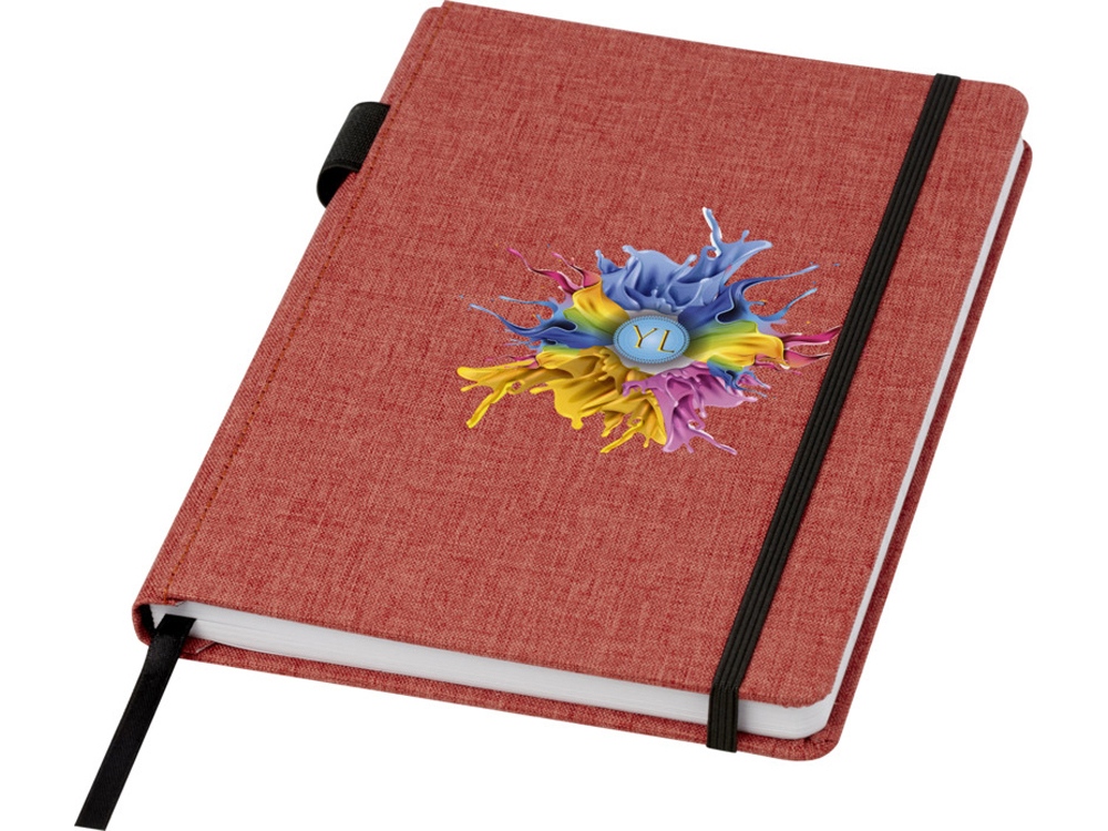 Блокнот Orin, формат А5, из переработанного ПЭТ, красный кирпичный-6