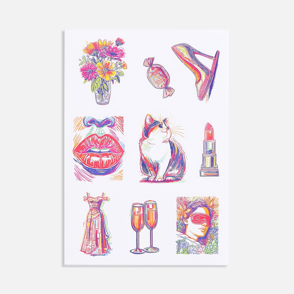 Стикерпак бумажный Thematik, для женщин-1