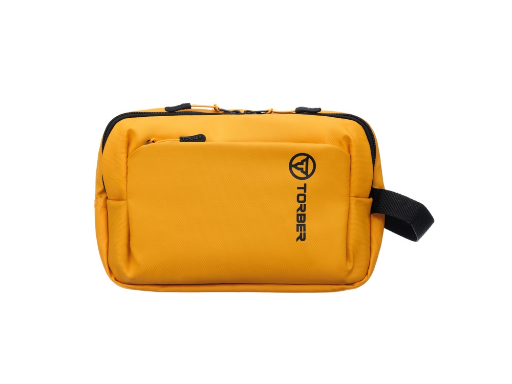 Несессер TORBER MOBI, желтый, полиэстер 900D с PU покрытием, 27 х 18 х 6 см-0