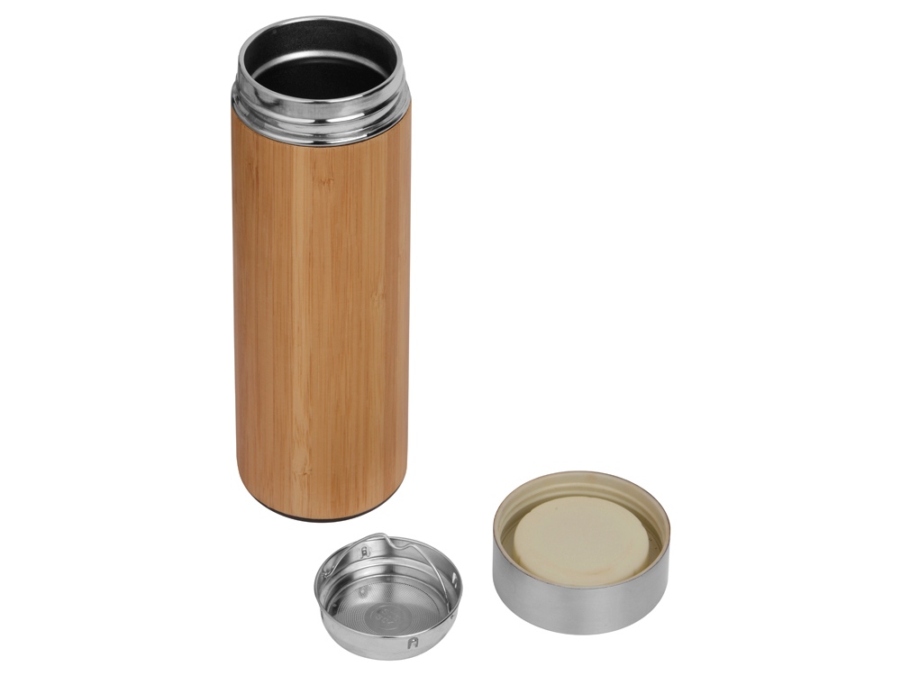 Вакуумный термос Moso из бамбука, 400 мл-1