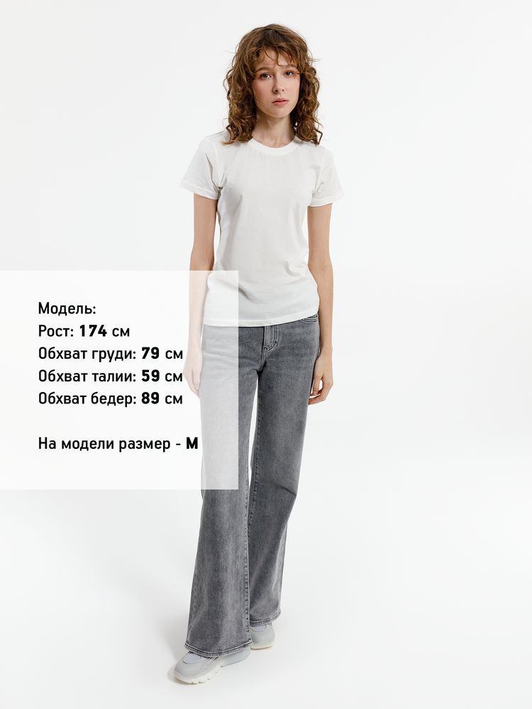 Футболка женская T-bolka Lady, белая (теплый оттенок)-4