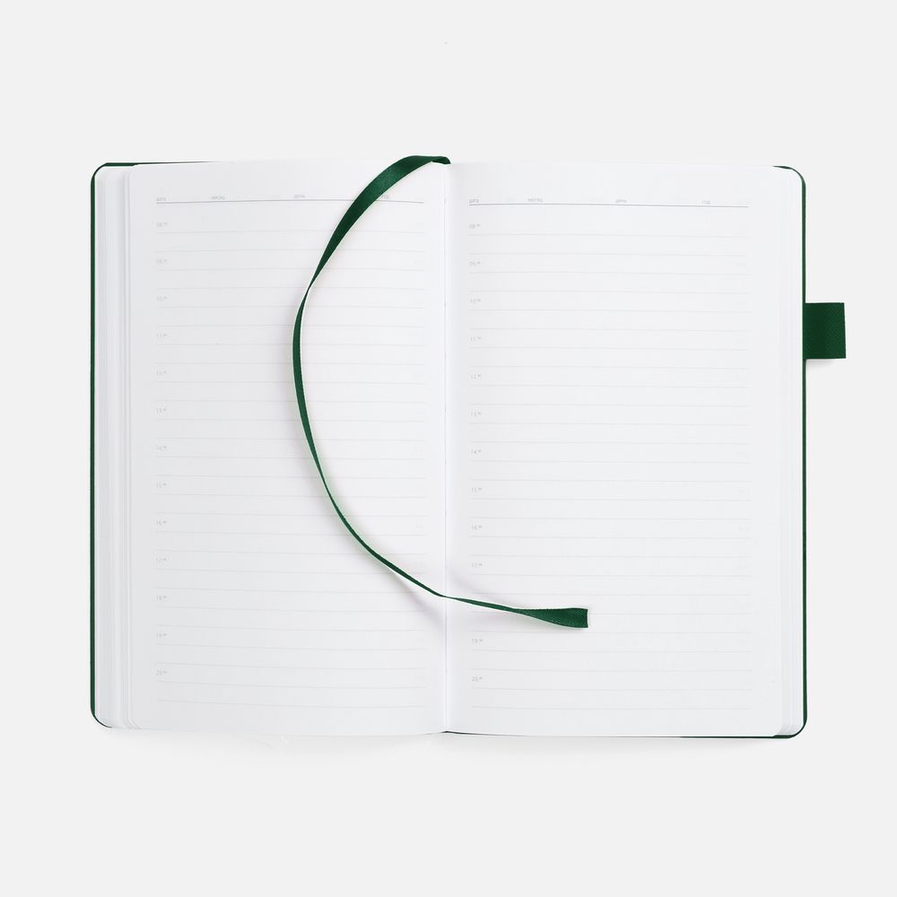 Ежедневник White Shall, недатированный, бело-зеленый-3