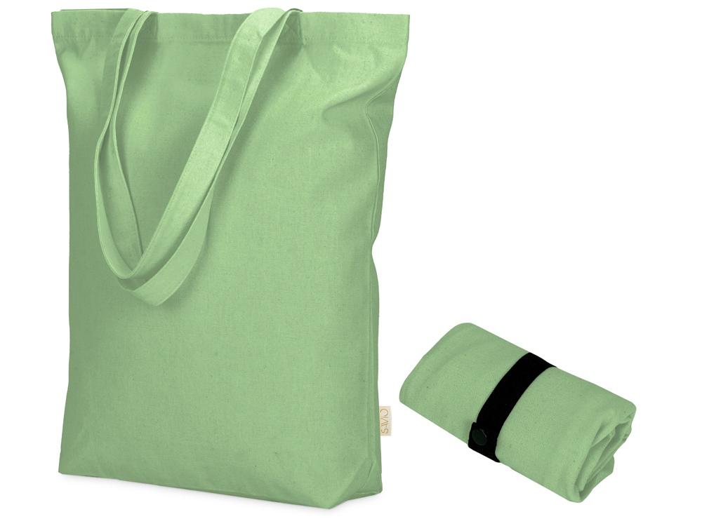 Сумка Fixy из переработанного хлопка с фиксирующей эластичной лентой, зеленое яблоко-0