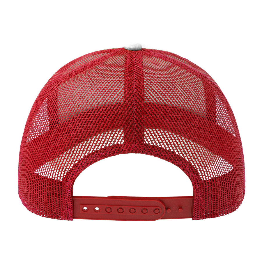 Бейсболка RAPPER COTTON-S, 5 клиньев, пластиковая застёжка, белый, красный-1
