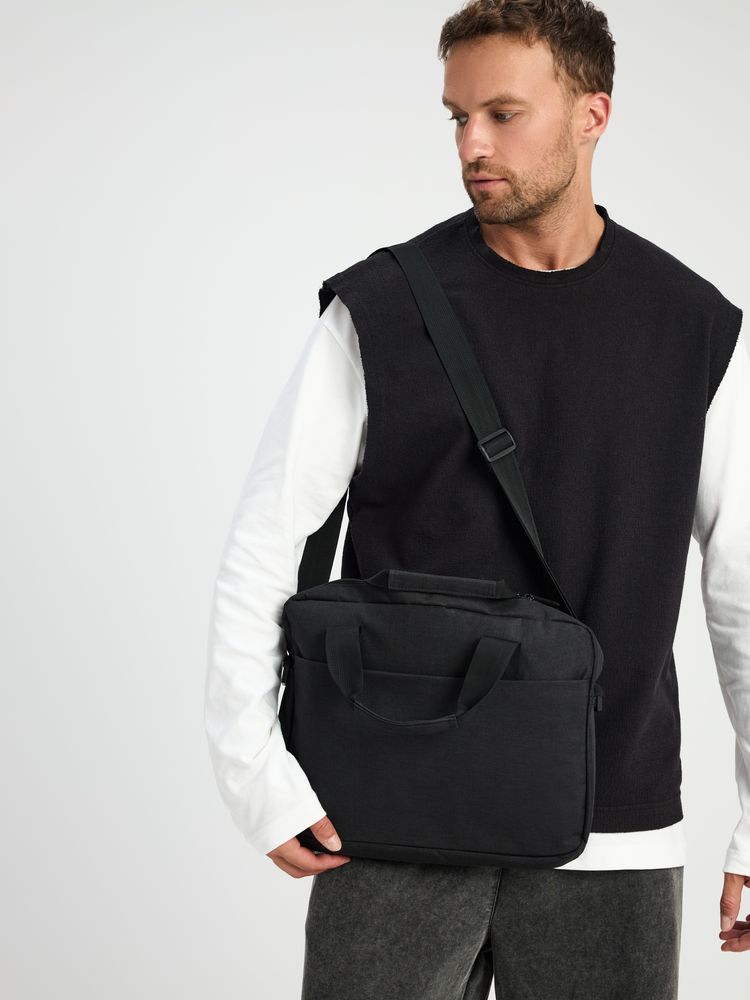 Сумка для ноутбука Delegate, черная-4