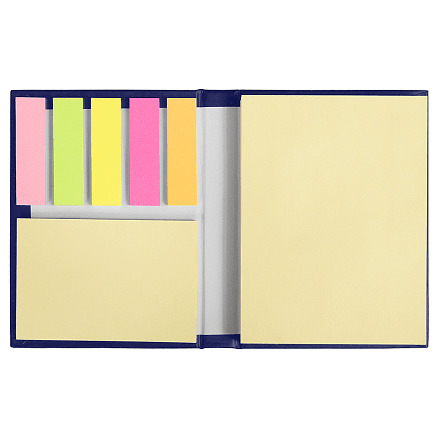 Набор цветных бумажных стикеров Stick and Smile в твердом переплете, Тёмно-синий-0