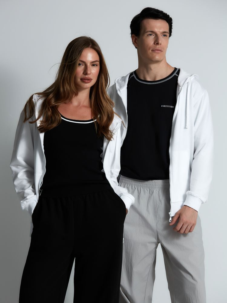 Толстовка на молнии с капюшоном Siverga 2.0, белая-9