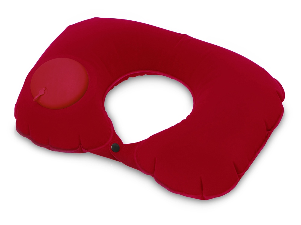 Подушка под шею с помпой Push, красный-1