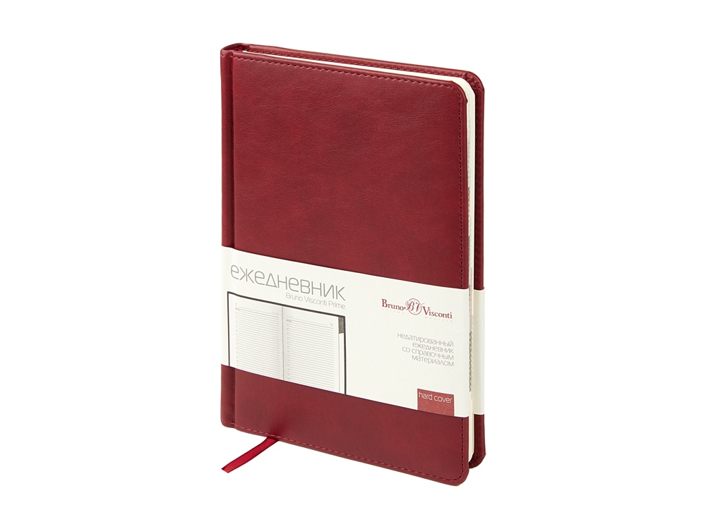 Ежедневник недатированный с индексами А5 Prime, бордовый-0