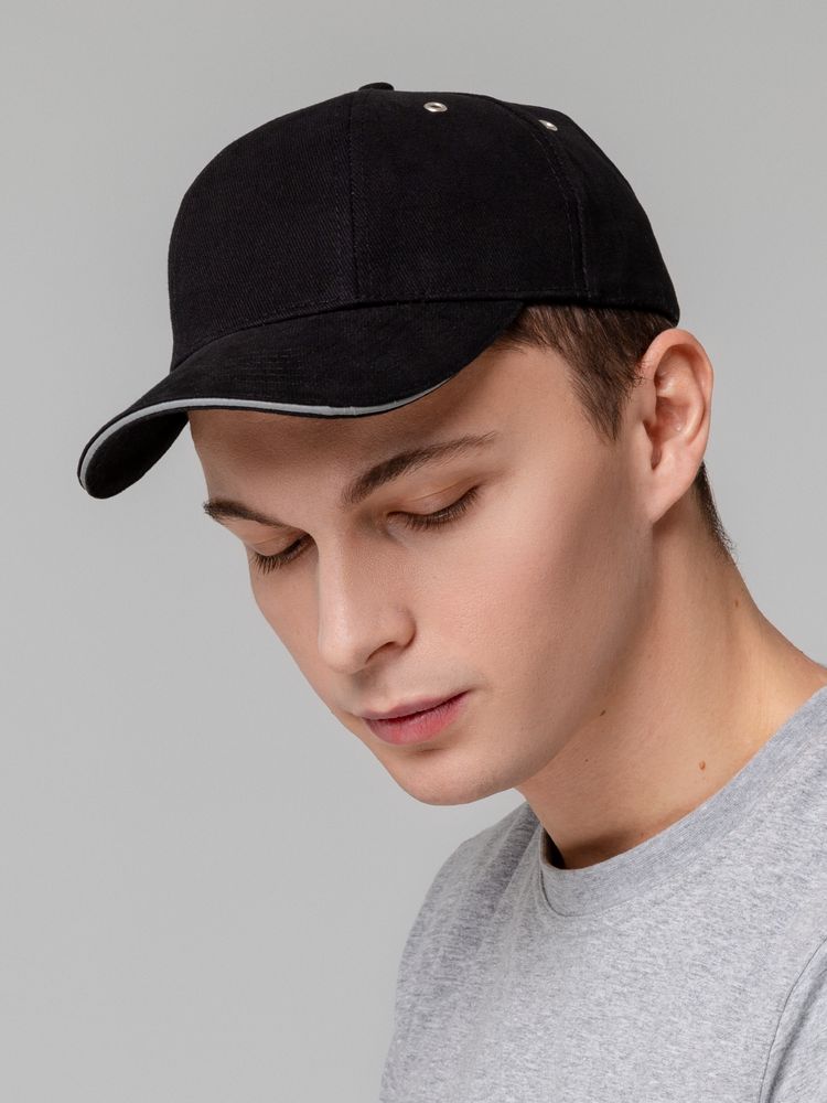 Бейсболка Hard Work Black со светоотражающим элементом-3