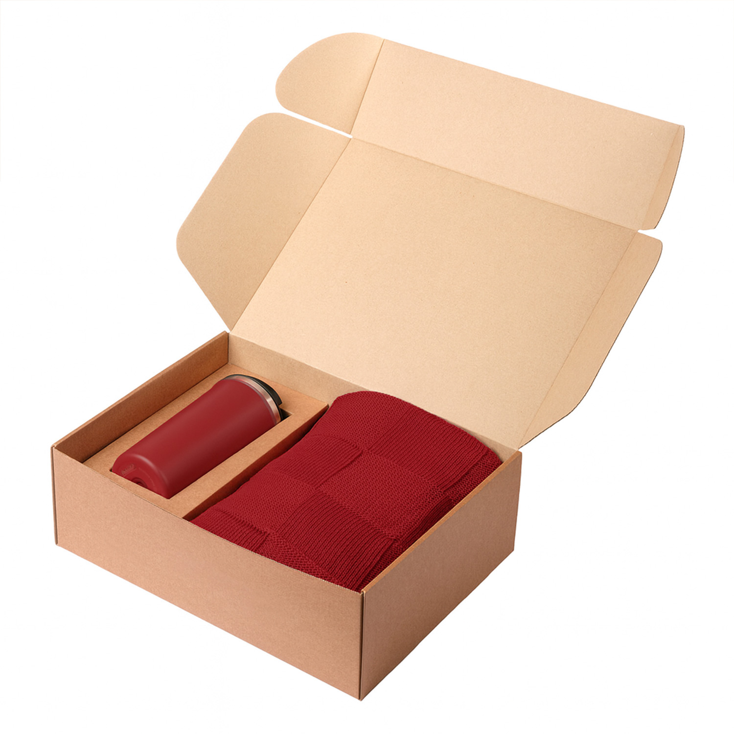 Подарочный набор Palermo, Cella, красный (плед, термокружка)-2