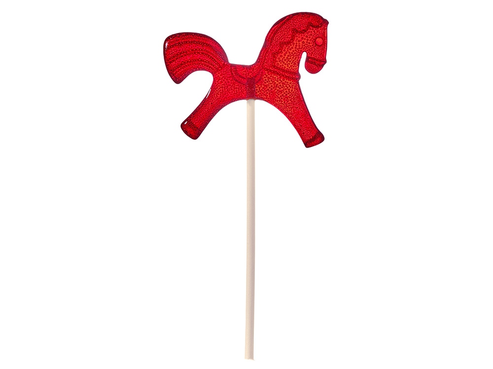 Леденец Лошадка, красный со вкусом вишни, 21 гр.-1