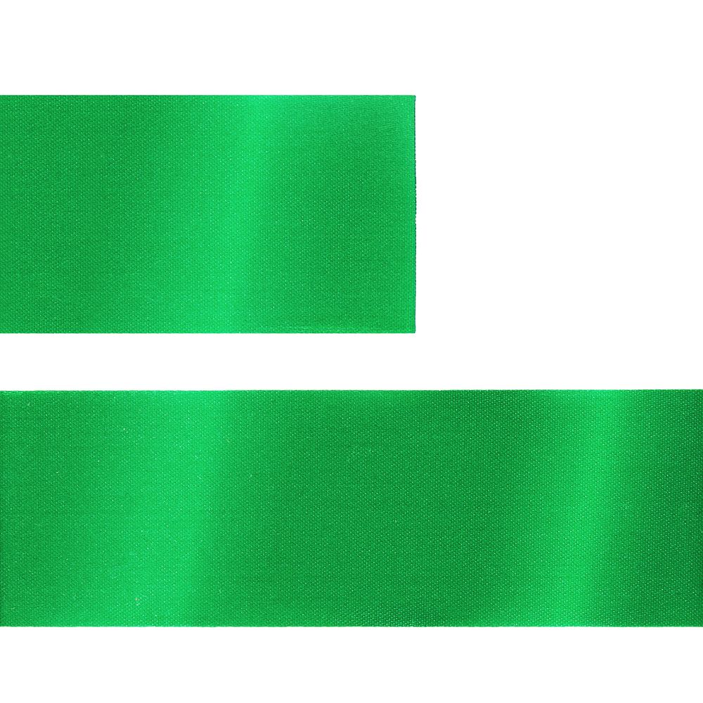 Лента сатиновая Satin 35 S, зеленая, 20 см-2