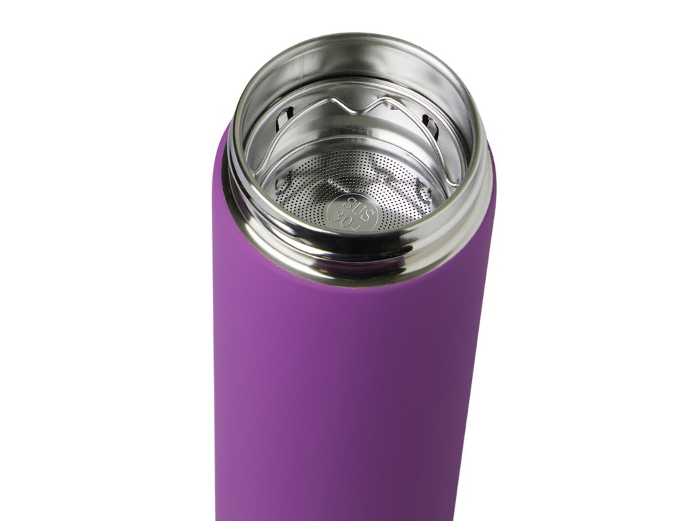 Вакуумный термос Vacuum Flask C1, soft touch, 420мл, фиолетовый-7