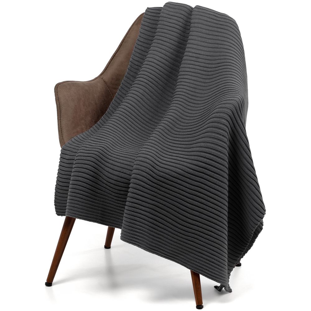 Плед Quill, темно-серый-1