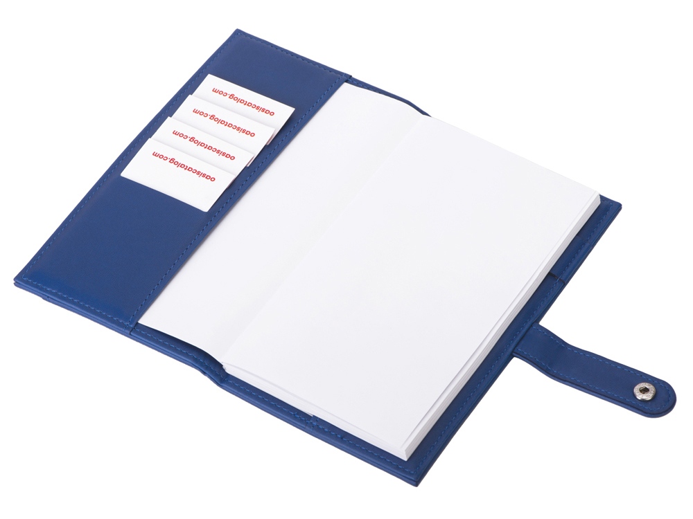 Блокнот-кошелек с сменным блоком А6 Wall Street, 64 листа, синий-3