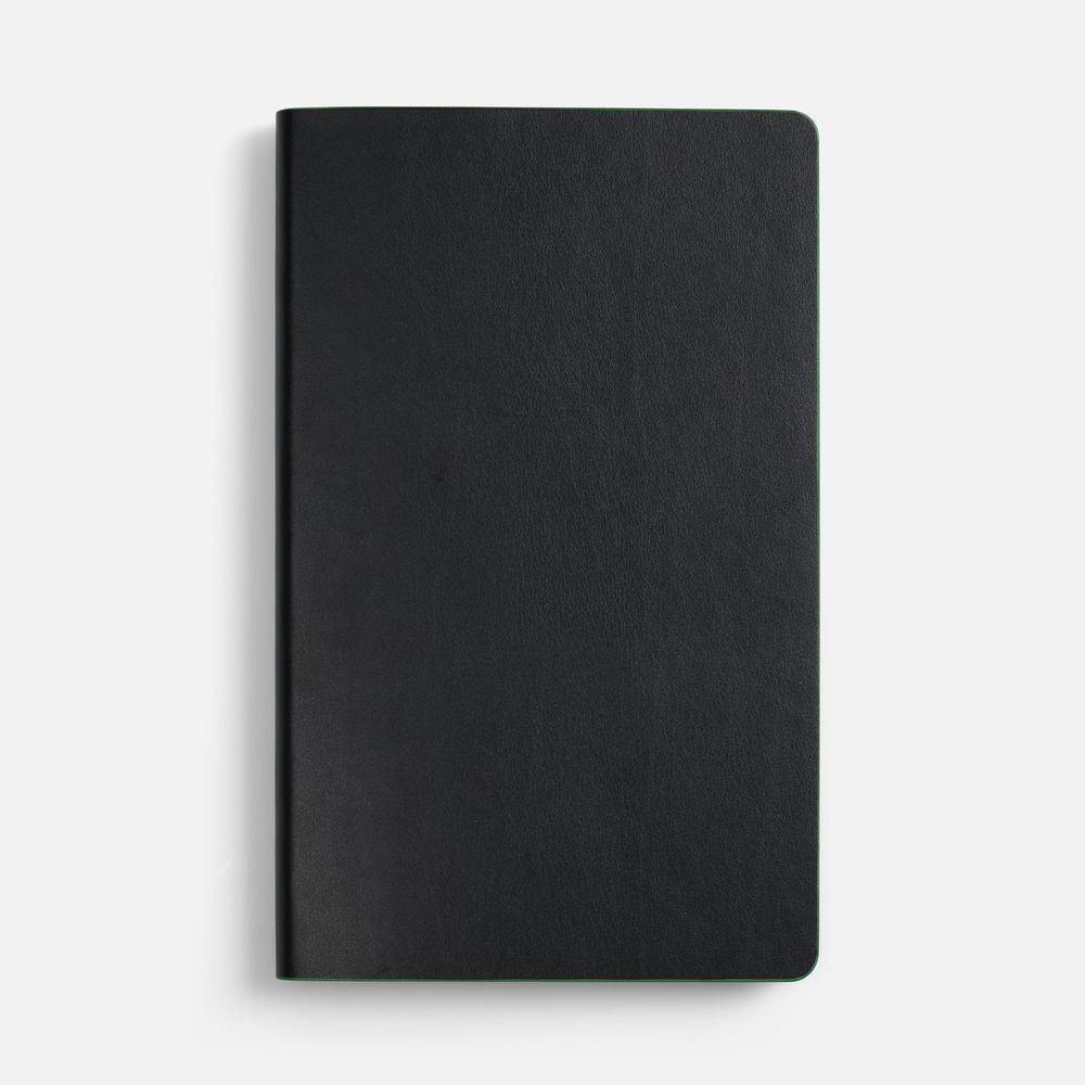 Ежедневник Trait, недатированный, черный с зеленым-2