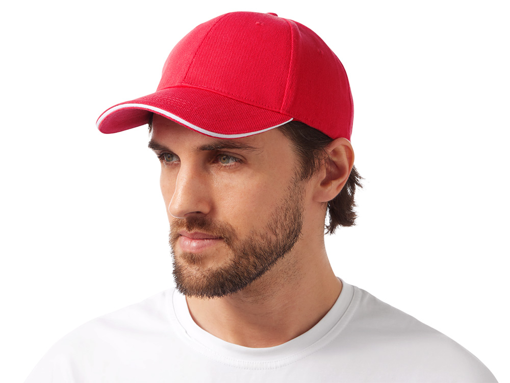 Бейсболка Cancun, красный/белый-1