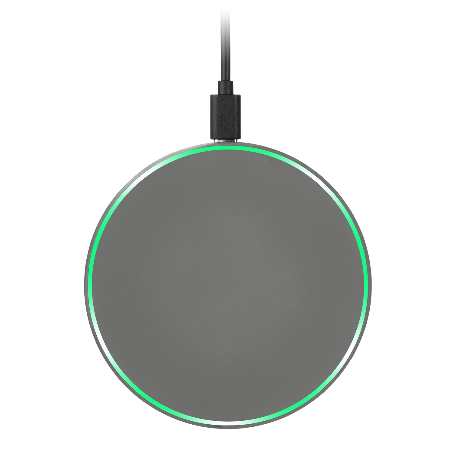 Беспроводное зарядное устройство с подсветкой 15W Аурис (Auris), серое-3