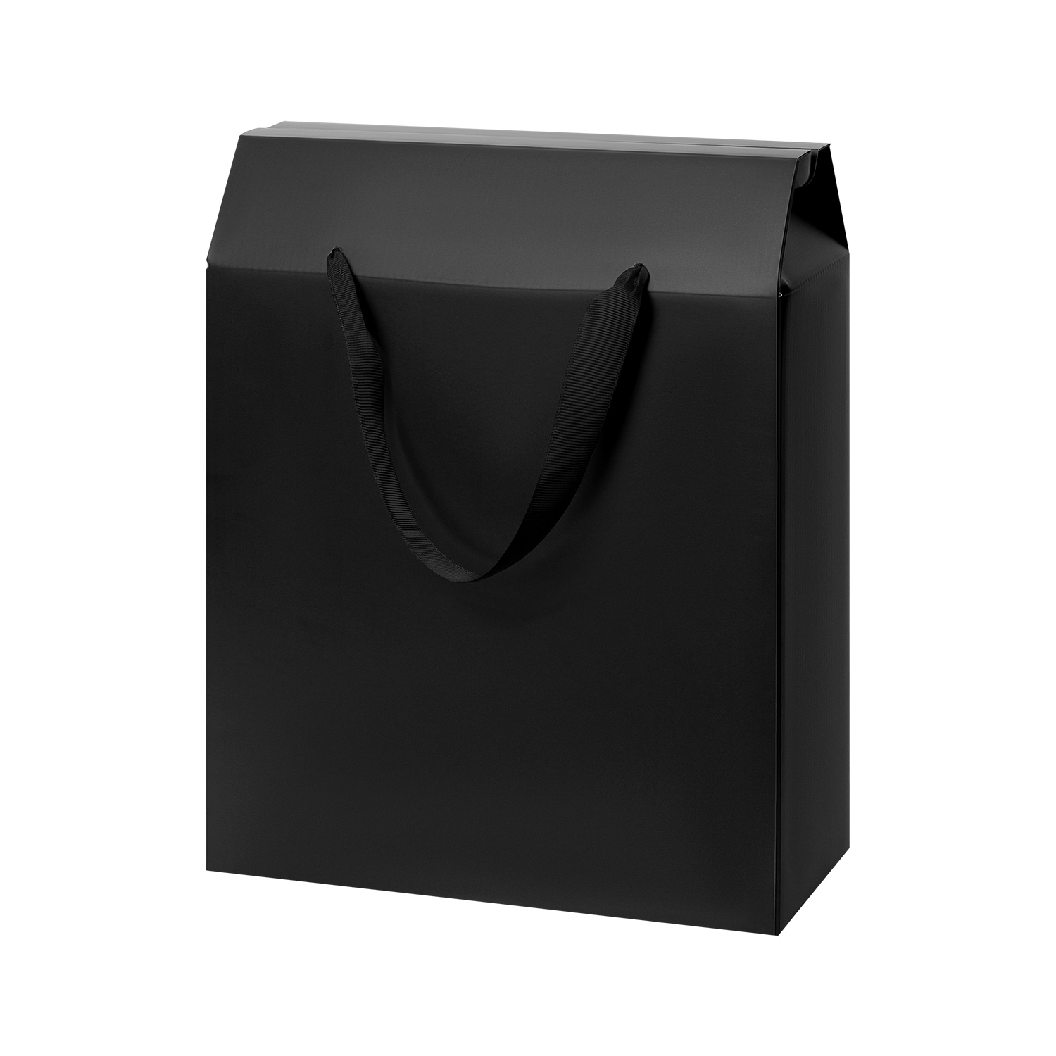Подарочная коробка-пакет универсальная большая, черная-0