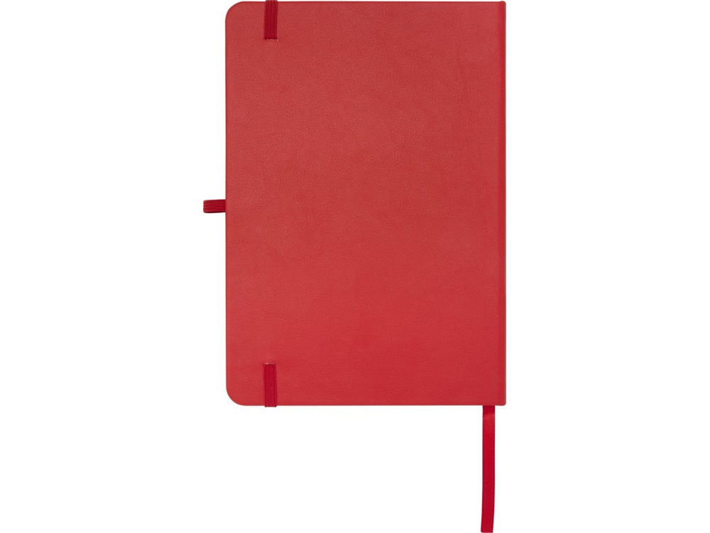 Teak блокнот А5 из переработан. материала в твердой обложке с линован. страницами - Красный-2