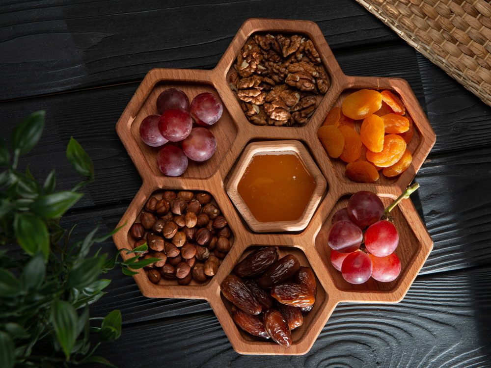 Менажница соты с одной соусницей Соты-11