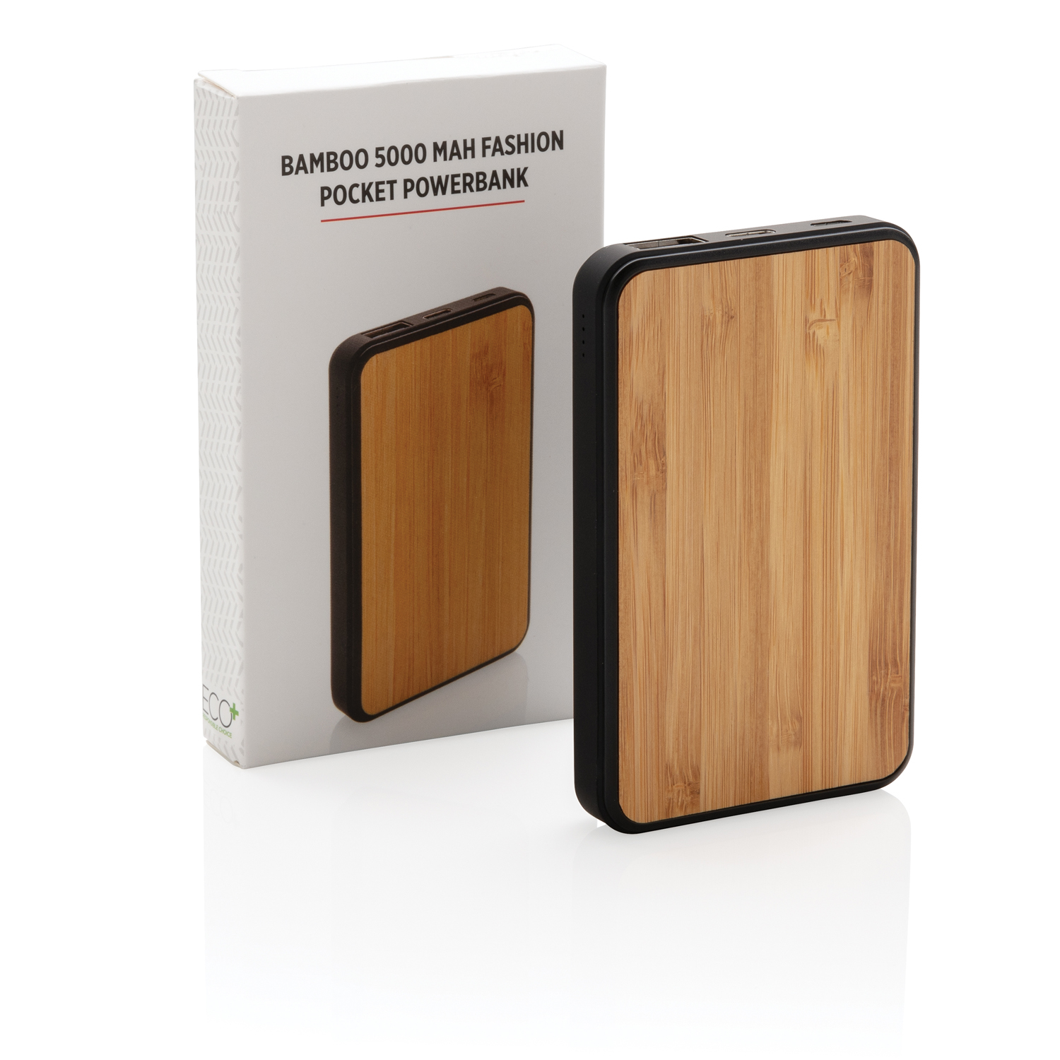 Бамбуковый карманный внешний аккумулятор Fashion, 5000 mAh-1