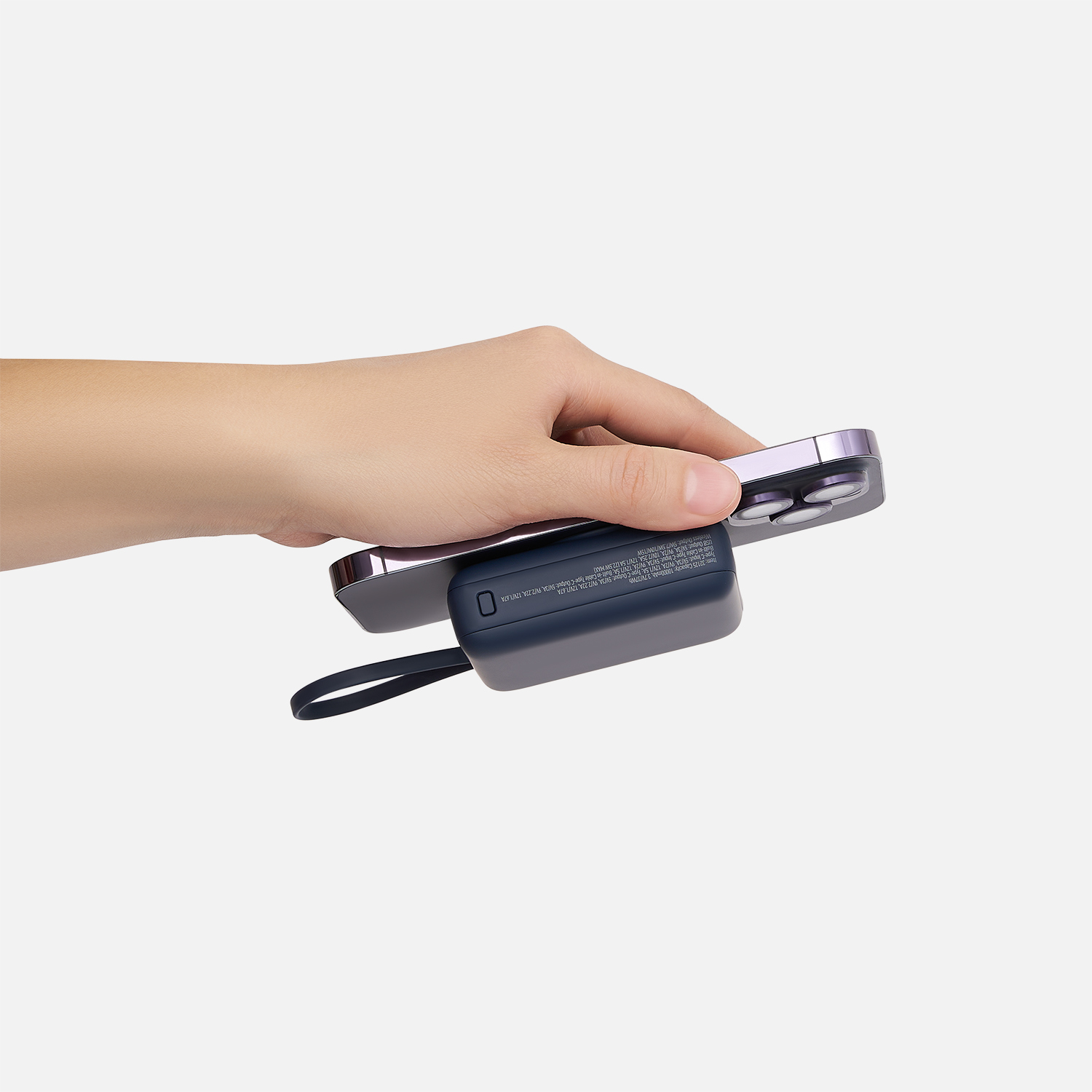 Внешний аккумулятор с подсветкой Риттер PD (Ritter PD) 10000mAh с функцией беспроводной зарядки 15W, синий-10