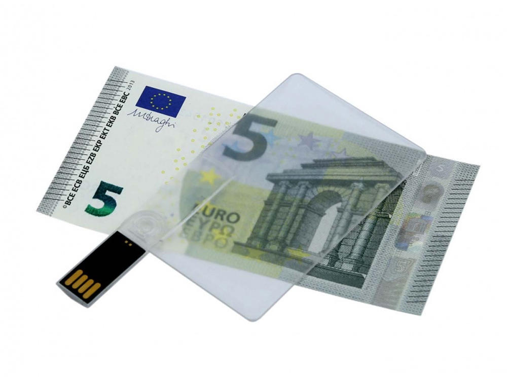 USB-флешка на 16 Гб в виде прозрачной пластиковой карты, прозрачный-1