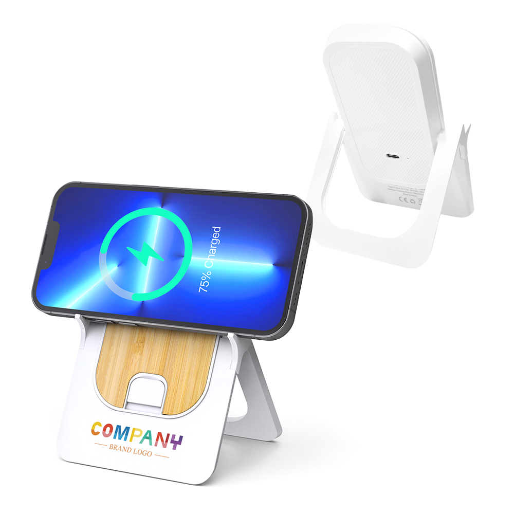 Беспроводное зарядное устройство Bambooco 15W, Белый-3