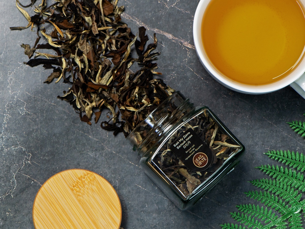 Чай белый, серия Ceremony, Бай Му Дань (белый пион), стеклянная банка-5