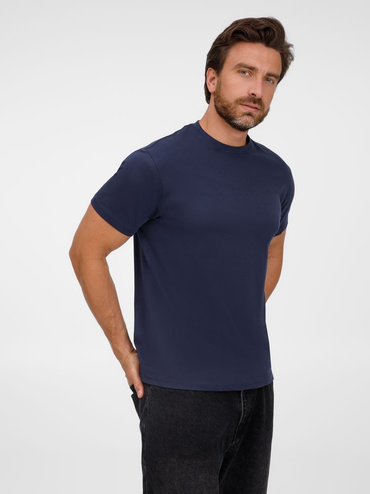 Футболка унисекс T-Bolka 180, темно-синяя-1