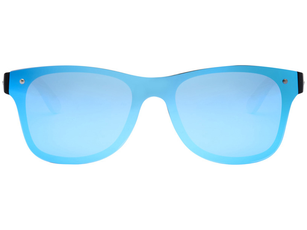 Солнцезащитные очки Tan с бамбуковыми дужками - Cиний-1