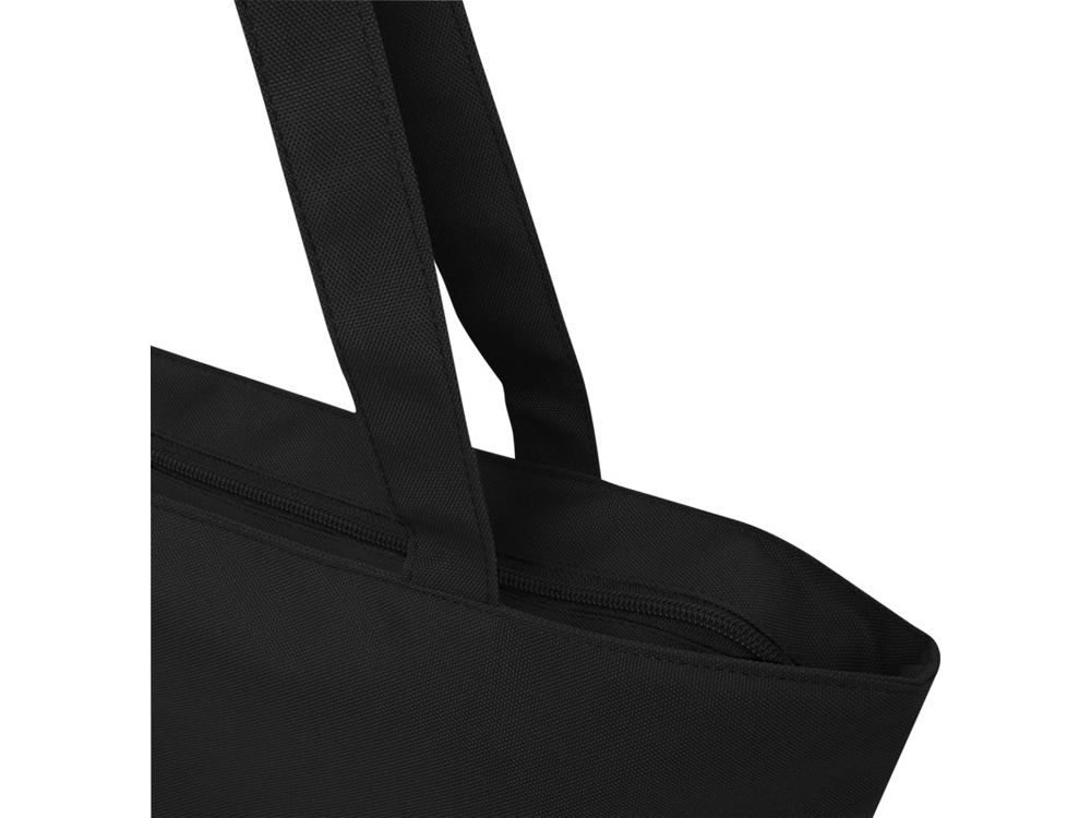 Panama эко-сумка на молнии из переработанных материалов по стандарту GRS объемом 20 л - Черный-3