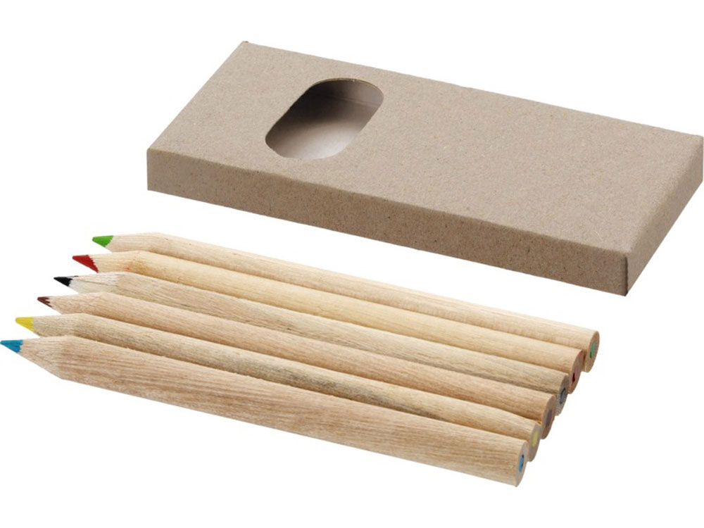 Набор карандашей для раскрашивания Artemaa с 6 предметами, натуральный-0