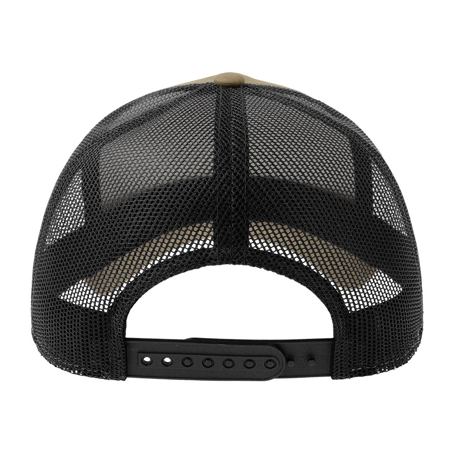 Бейсболка RAPPER COTTON-S, 5 клиньев, пластиковая застёжка, хаки, чёрный-1