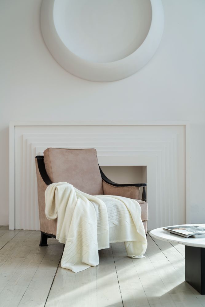 Плед Dantel, молочно-белый-3