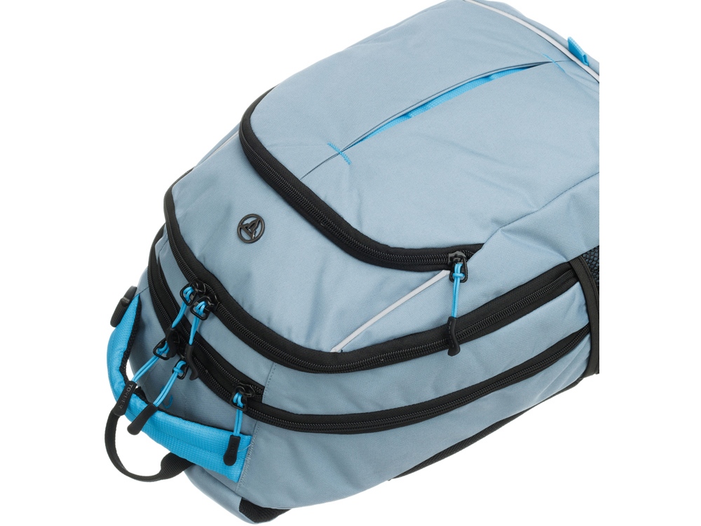 Рюкзак TORBER РАКЕТА серый/голубой, полиэстер/добби, 32x15x46 см, 22 л-4