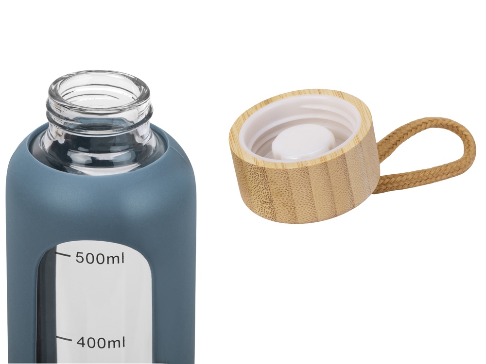 Бутылка из боросиликатного стекла Hangy, 550 мл, антрацит-5